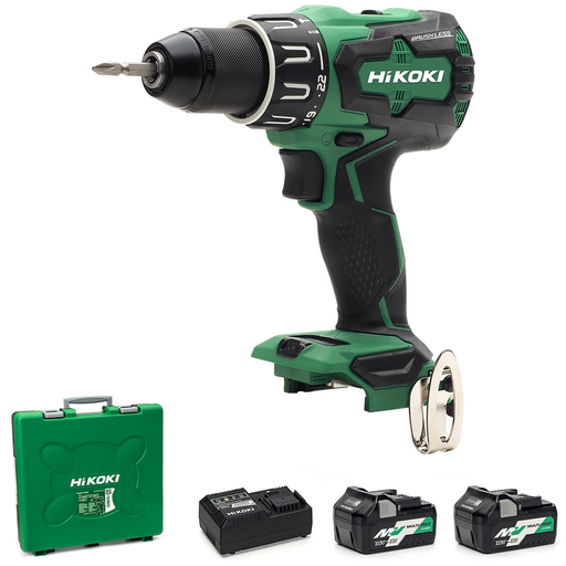 HiKOKI / Hitachi DV18DBFL2/JRZ Brushless Combi Drill 18V - 2 X 5.0AH Li-Ion MultiVolt Batteries