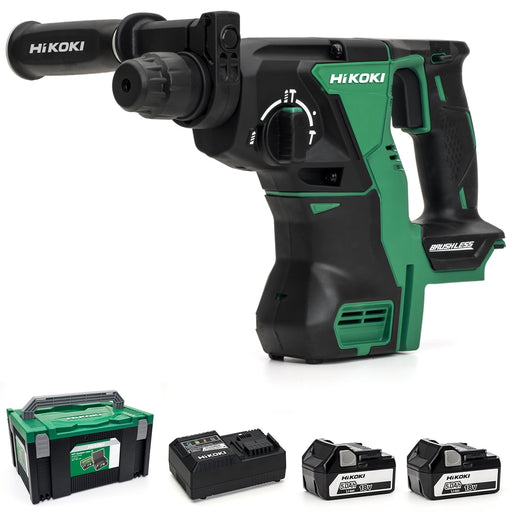 HiKOKI / Hitachi DH18DBL/JP 18V Brushless SDS Plus Rotary Hammer Drill - 2 x 5.0Ah Batteries - DH18DBL/JP