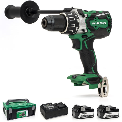 HiKOKI / Hitachi DV18DBXL/JP Combi Drill 18V Cordless Brushless - 2 x 5.0Ah Batteries - DV18DBXL/JP